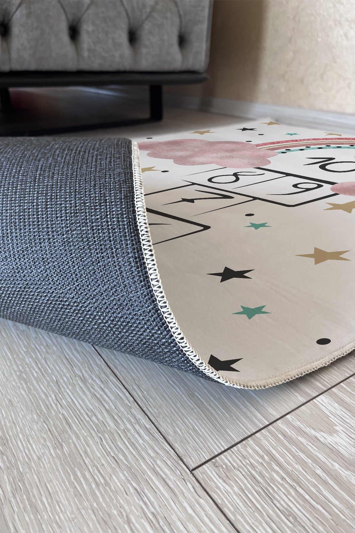 Rugland RH0407 Yıldızlı Seksek Çocuk Halısı