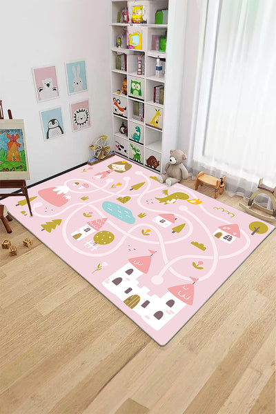 Rugland RH0408 Pembe Şato Çocuk Halısı