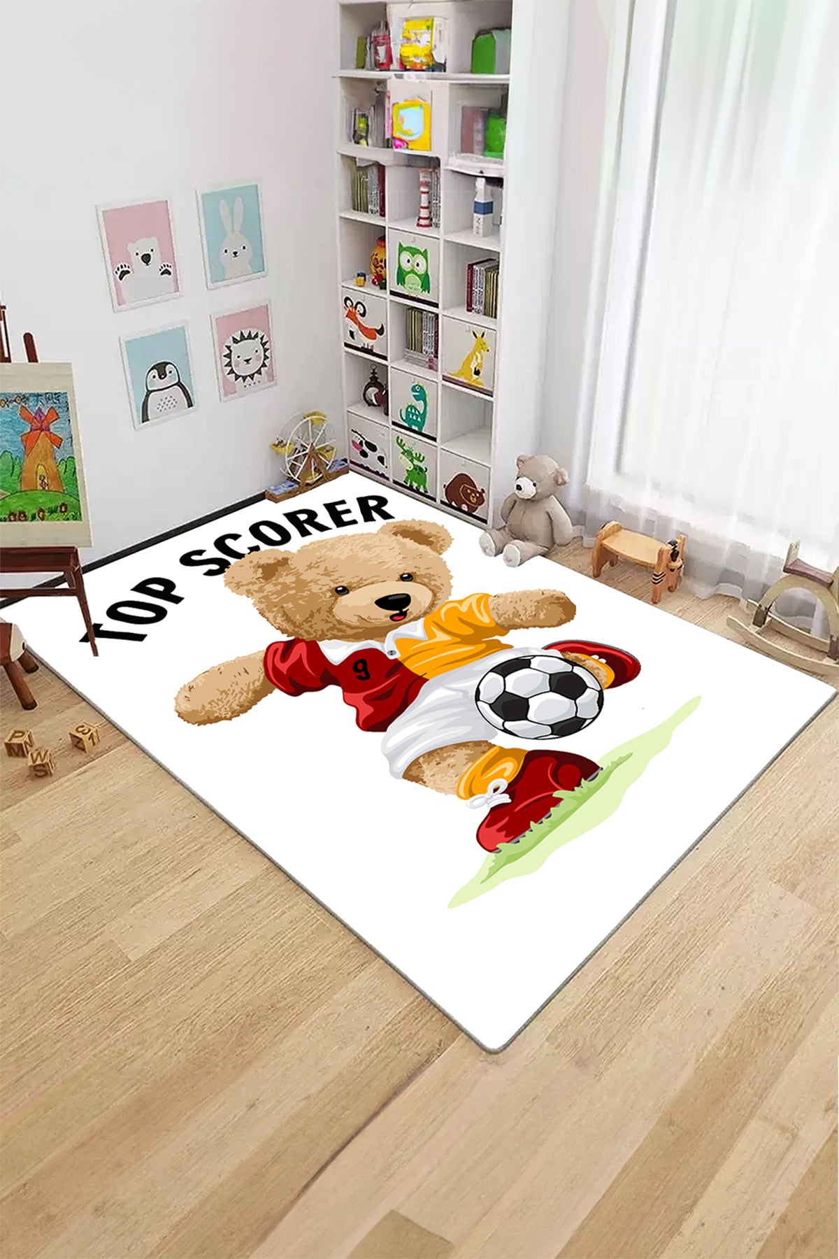 RUGLAND RH0418 Sarı Kırmızı Taraftar Çocuk Halısı