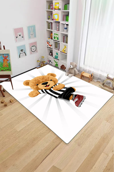 RUGLAND RH0419 Siyah Beyaz Taraftar Çocuk Halısı